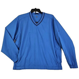 Nike Golf ~Men's Size L~ Blue Long Sleeve Pullover Windbreaker Sportwear Jacket.
